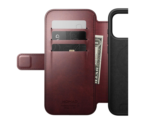 Nomad Modern Leather Folio do iPhone 17 Pro Max MagSafe burgund - 1362228 - zdjęcie 7